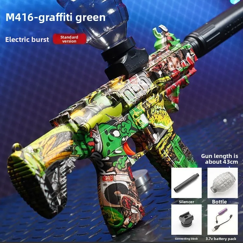 Explosões de celebridades on-line AK47 Electric Burst Brinquedo infantil Rifle de assalto 47MP5 Eat Chicken Game Model Adereços. Arma Nerf