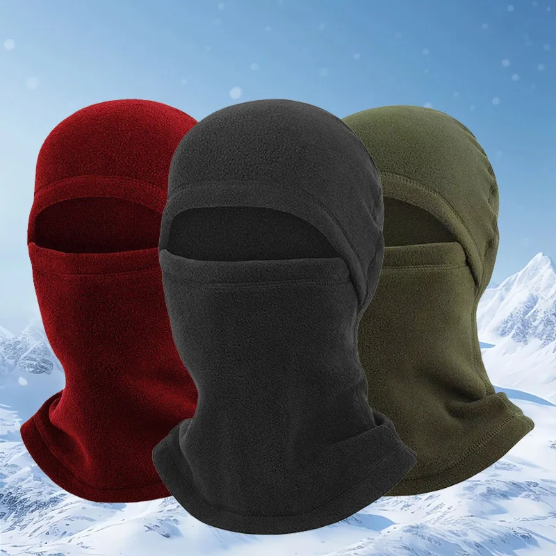 Winter Fleece Balaclava Full Face Mask Thermal Ski Snowboard Scarf Helmet Cap Sport Cycling Hiking Running Neck Warmer Men Women