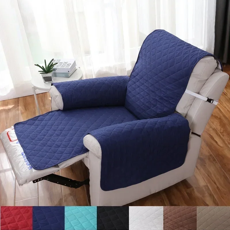 Quilted Anti-wear Recliner Sofa Cover for Dogs Pets Kids Anti-Slip Couch Cushion Slipcover Armchair Furniture Protector Washable