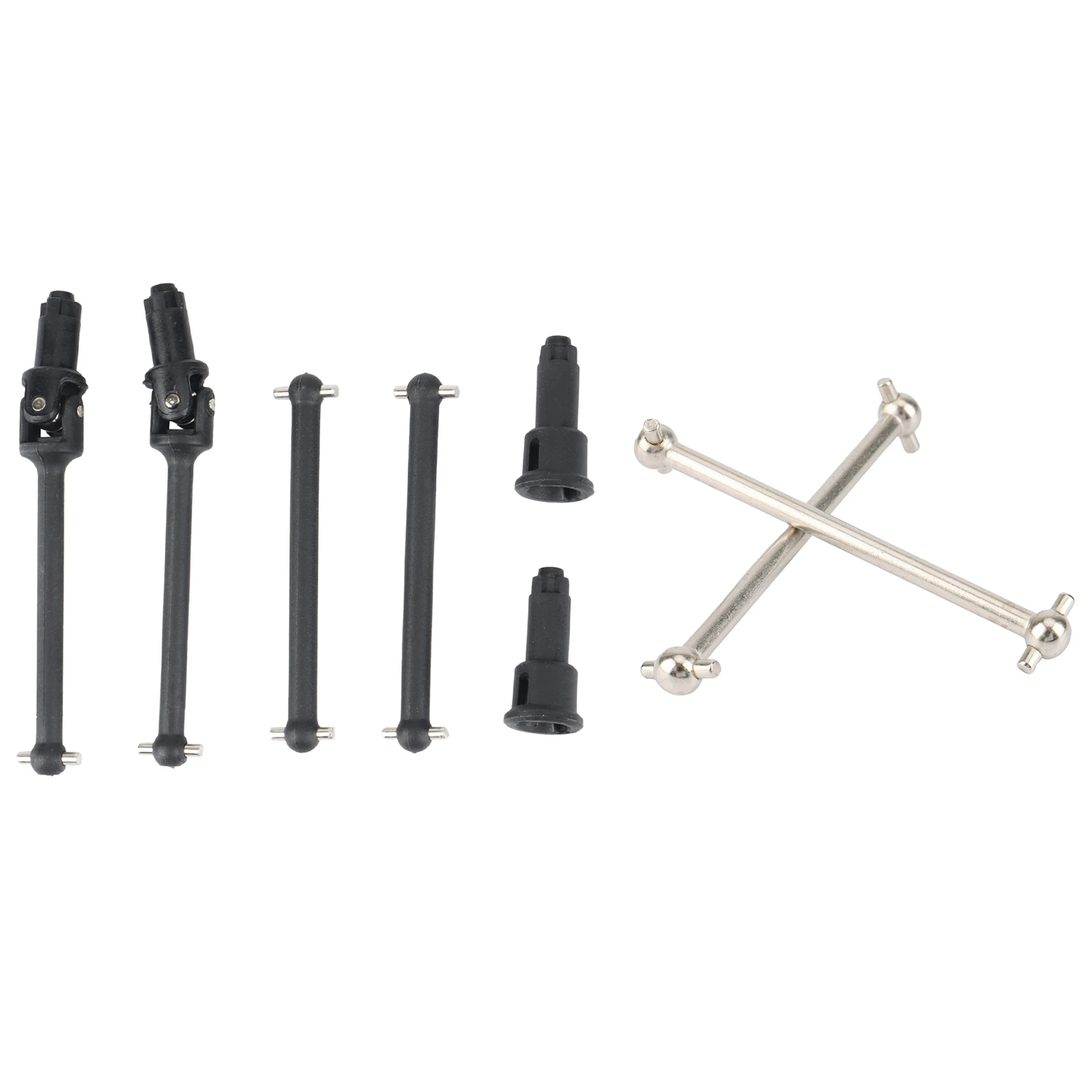 

A87I-2 Set For HBX 16889 16889A 16890 16890A SG RC Car Parts, Front + Rear Drive Shaft & Metal Rear Drive Shaft Dogbone