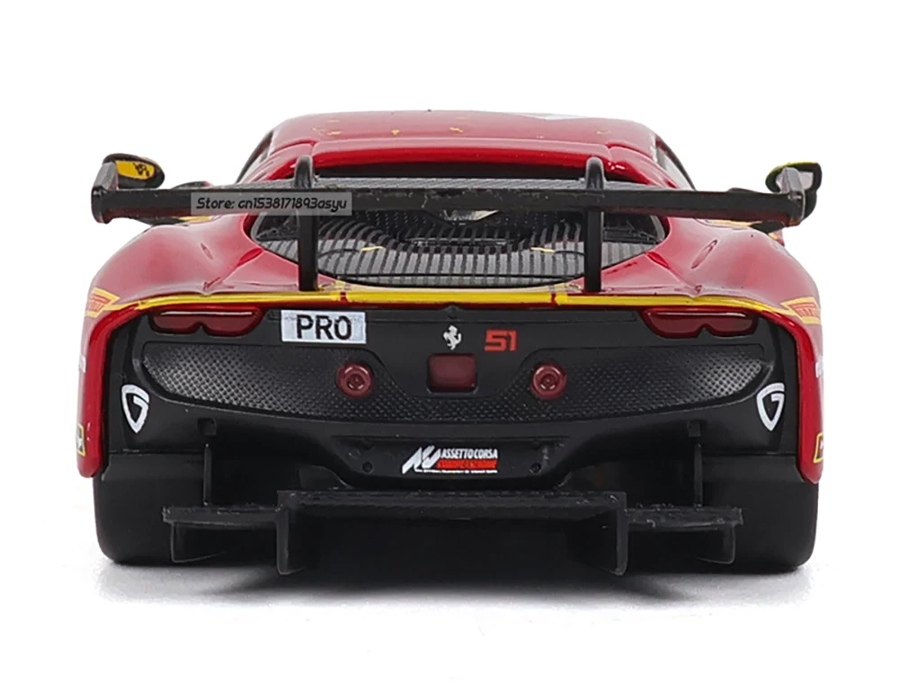 Bburago 1:43 24h LE MANS Ye Yifei Ferrari 2025 499P # 83 schwarze Basis Acrylbox-Basis Legierung Luxusfahrzeug Diecast-Automodell Spielzeug – Detail 12