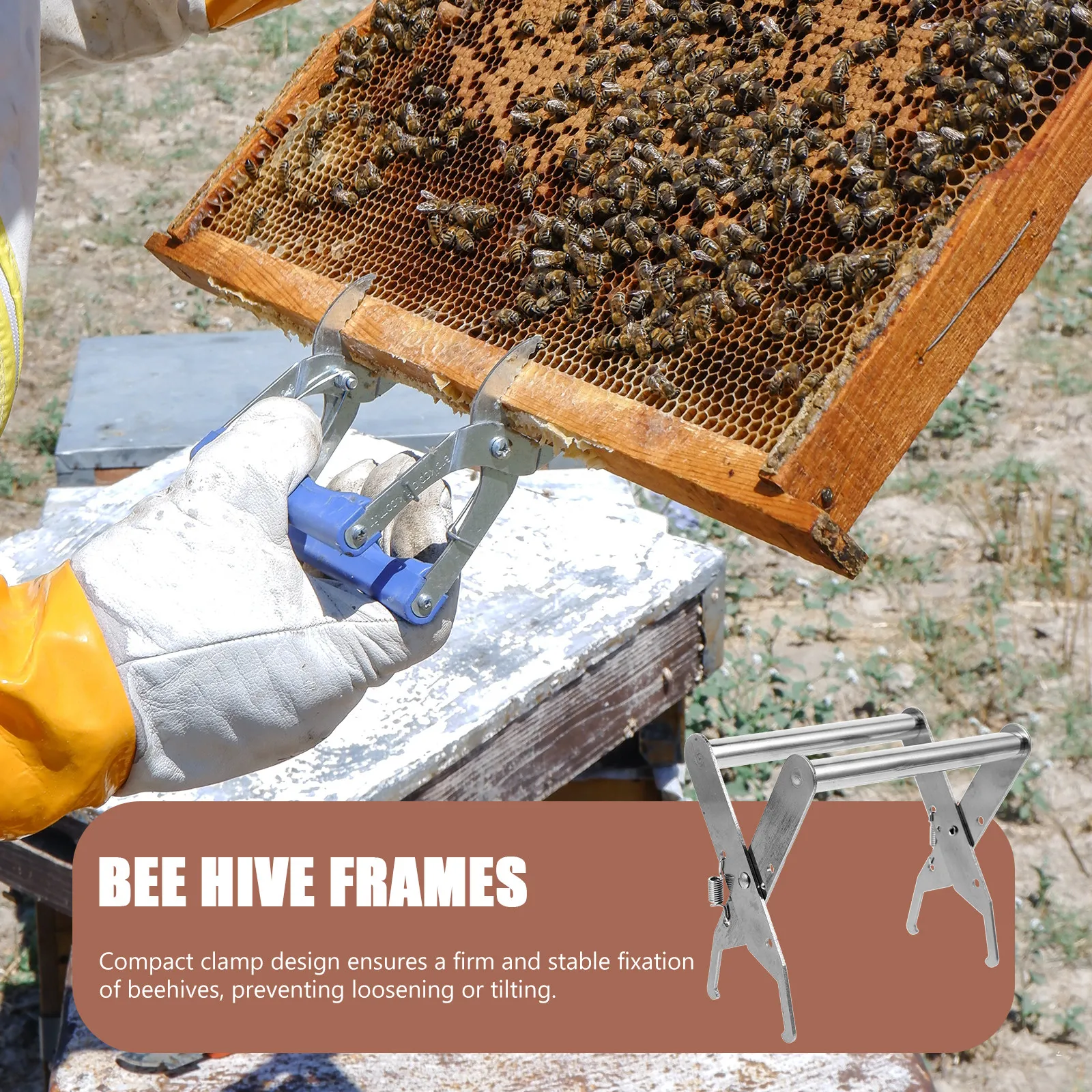 Stainless Steel Beehive Frame Clip Reliable Beekeeping Holder Efficient Tool for Bee Hive Frame Capture Bee Hive Frames