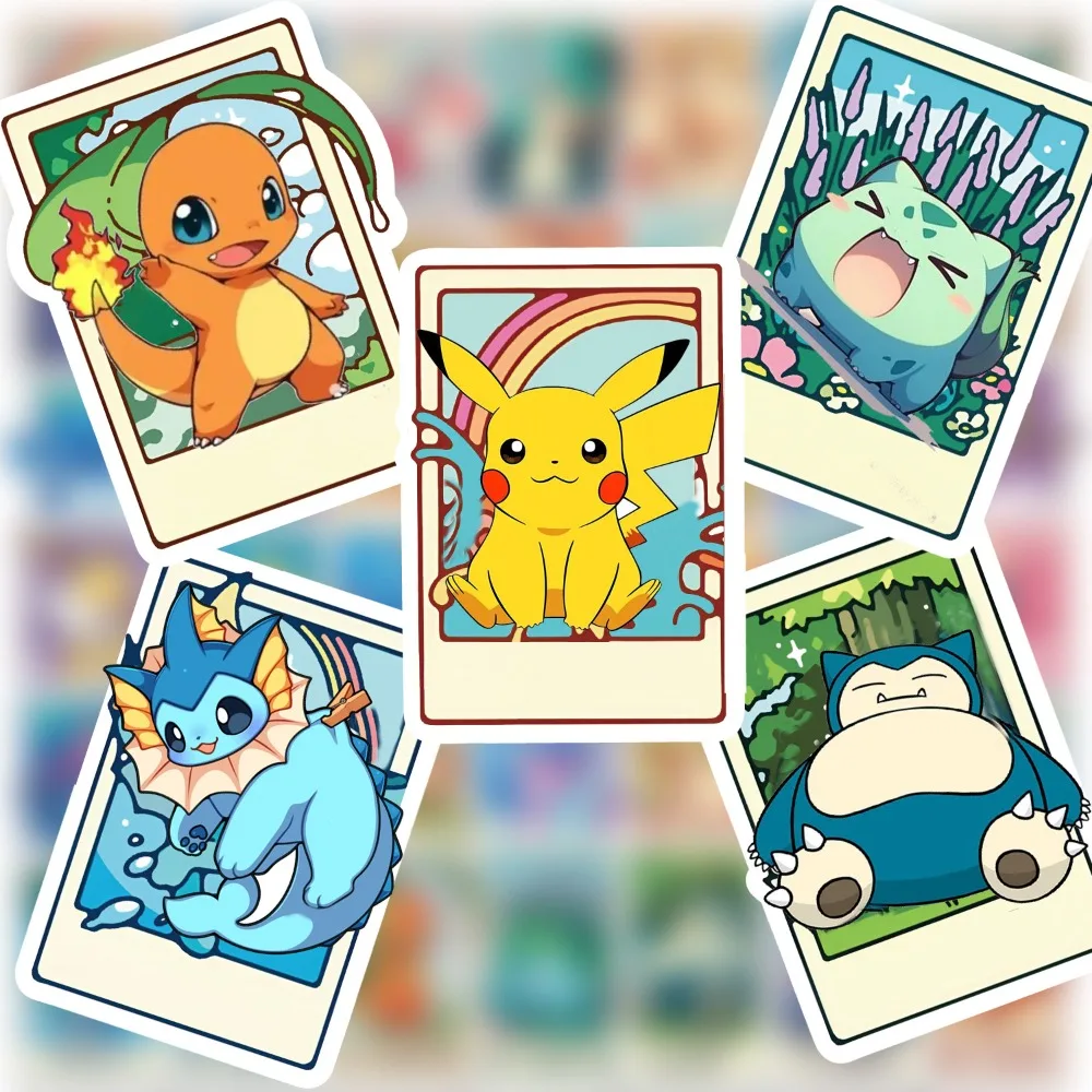 50 Adesivos de Cartas de Tarô Pokémon Fofos e Engraçados para DIY, Skate, Celular, Bicicleta, Caderno, Geladeira, Carro, Brinquedos e Presentes