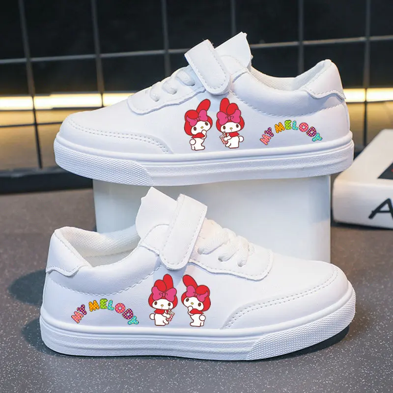 Sanrio Kuromi girls casual shoes My Melody cartoon sneakers non-slip children\'s sports shoes soft sole breathable pu skate shoes