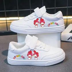 Sanrio Kuromi girls casual shoes My Melody cartoon sneakers non-slip children's sports shoes soft sole breathable pu skate shoes