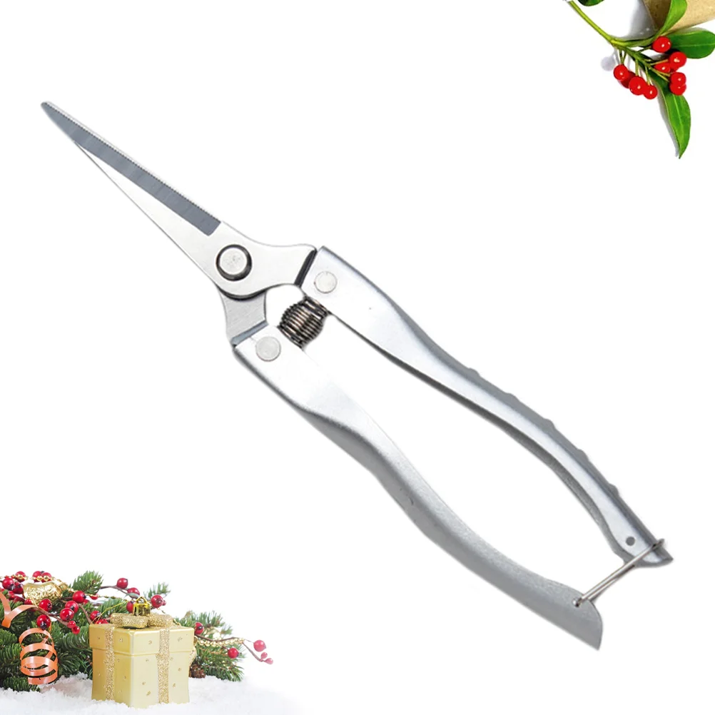 

Stainless Steel Fruit Tree Pruning Shears Gardening Branch Scissors for Cutting Use (Silver) garden pruning shears