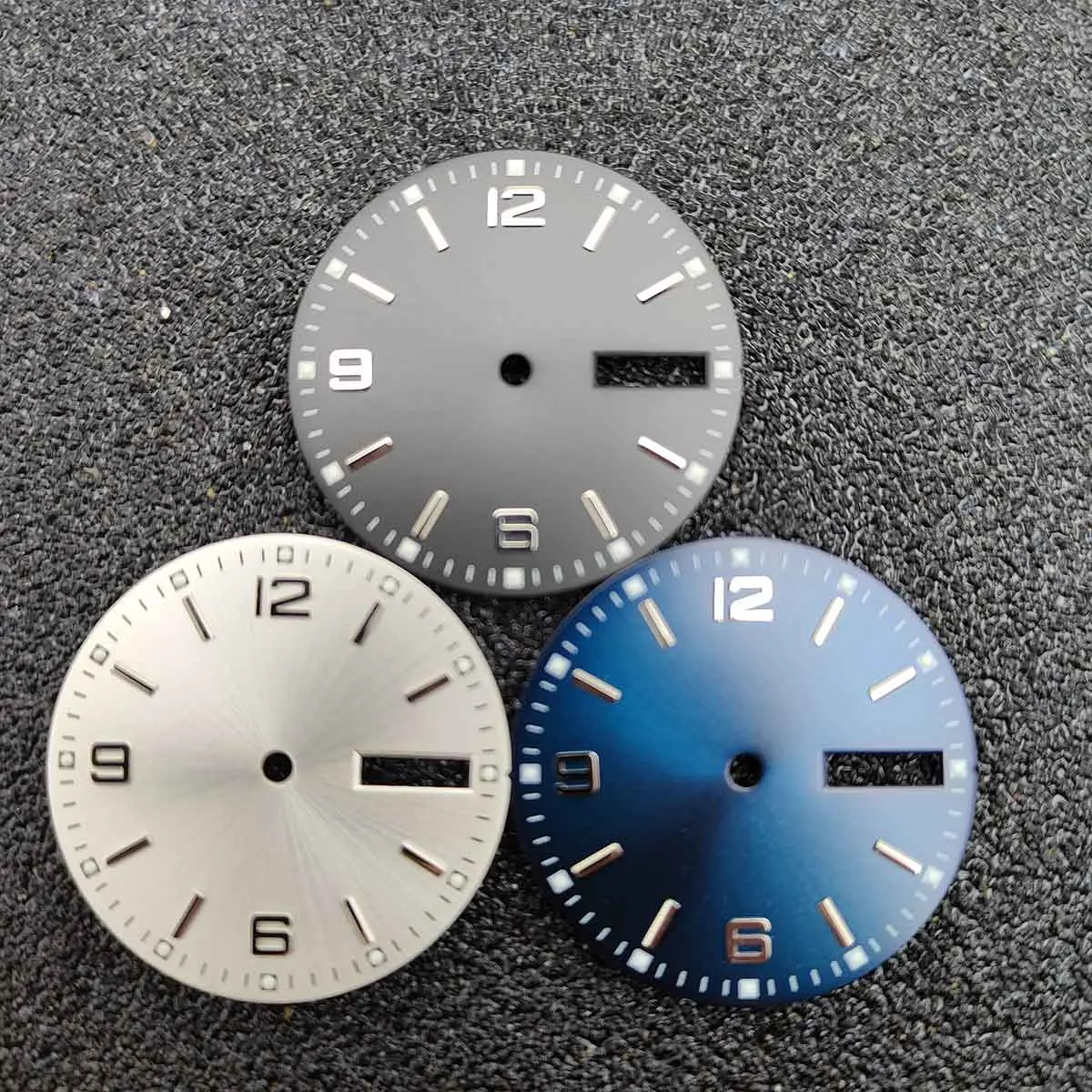 28.5MM Diameter Dual Calendar Watch Dial Green Luminous Dial for NH36 Watch Movement Accessories