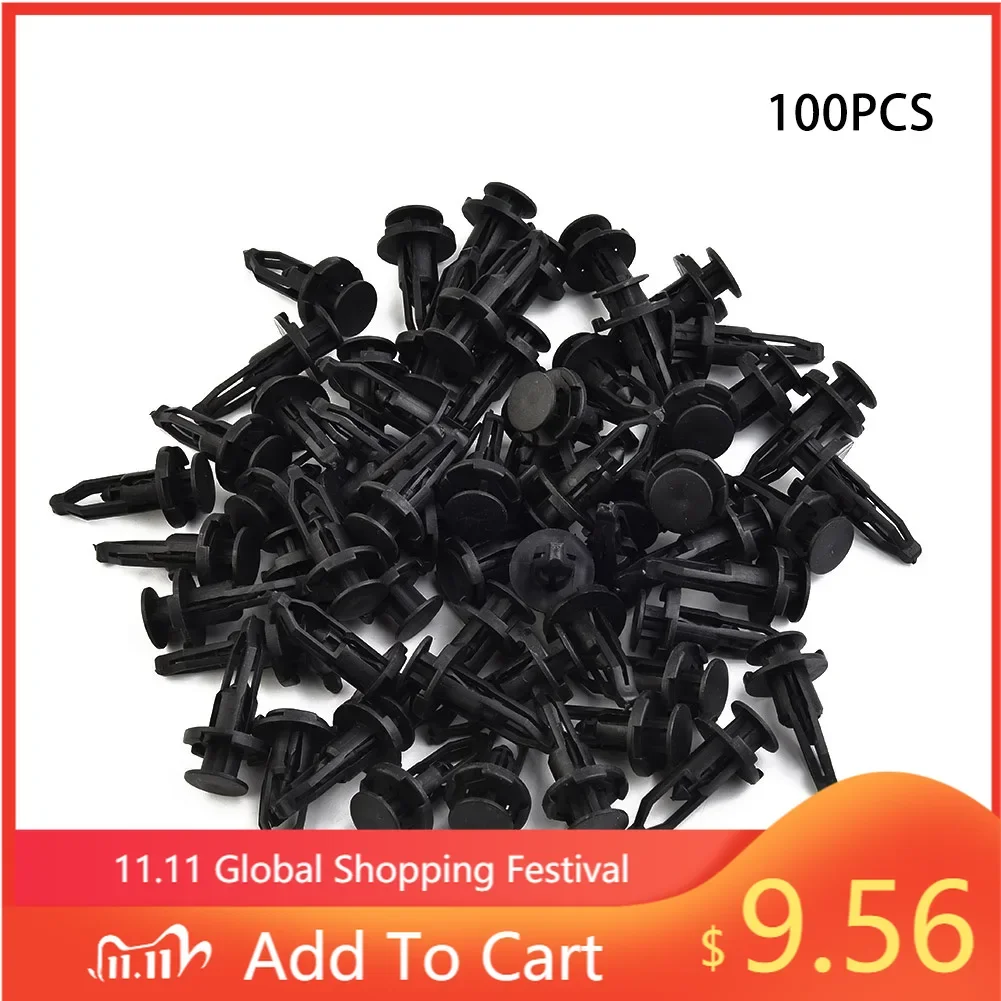 

Automotive Practical Useful Fastener Clips Fender rivets Fixed Plastic Push pins Push-type 9mm Accessory Bumper Car