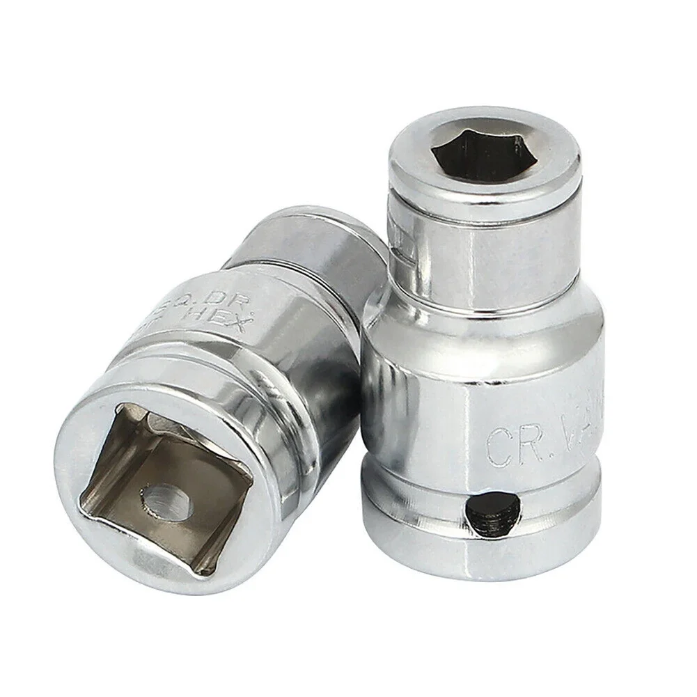 1/2 1/4 3/8 In Square Drive To 1/4 3/8 M8/M10 Hex Socket Adapter Converter  Chuck Adapter  For Impact Air  And Electric Wrench