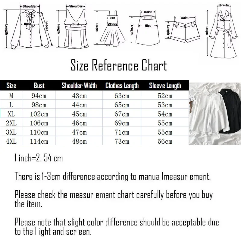 White Women School Shirts Fashion JK Preppy Style Spring Japan Long Sleeve Girls Black Shirt Harajuku Button Up Ladies Tops