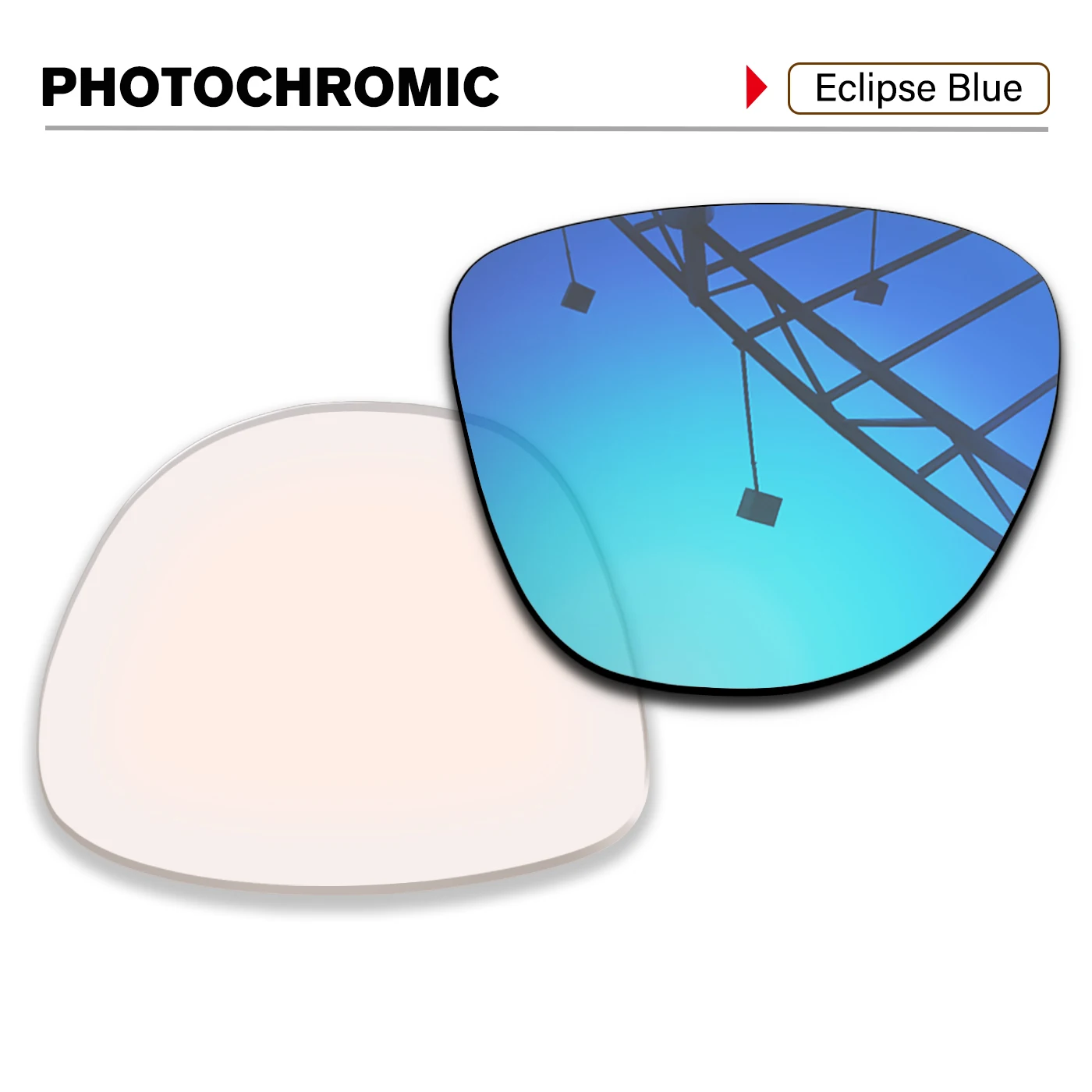 

Photochromic 100% UV Protection Replacement Lenses for Meta Skyler RW4010 52mm Frame Impact Resistant