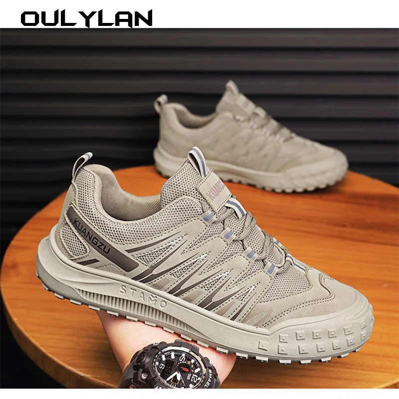 Oulylan-Sapatos Esportivos Casuais Leves Respiráveis para Homens, Fundo Macio, Tênis Antiderrapantes, Tênis de Caminhada ao Ar Livre