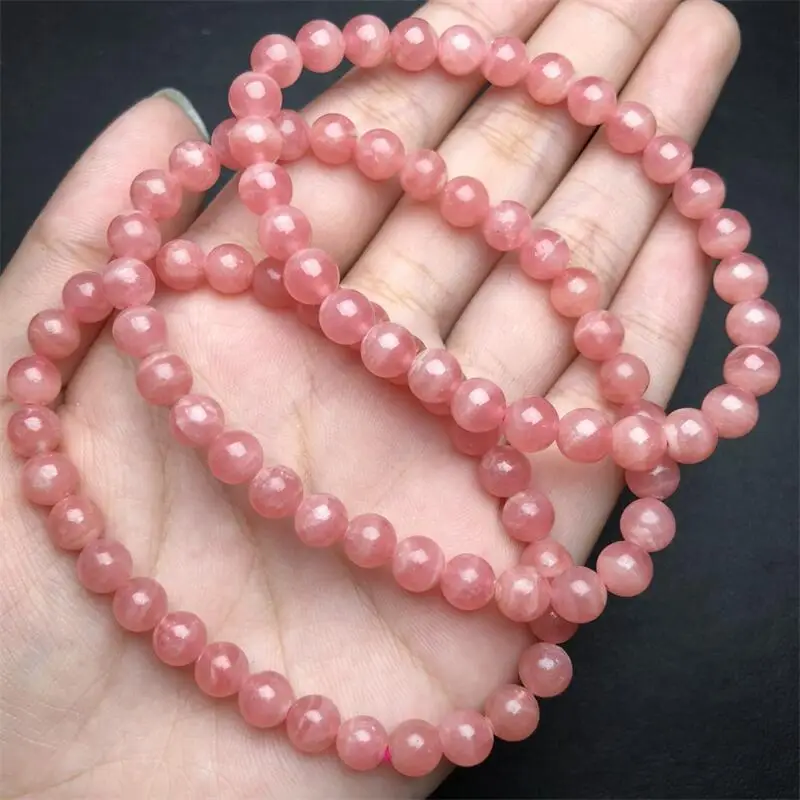 6MM Natural Red Lace Agate Bracelet Reiki Healing Fengshui Stone Fashion Jewelry For Women Holiday Gift 1PCS