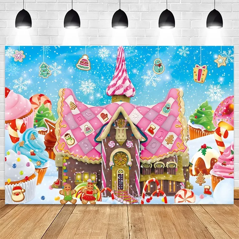 210X150cm عيد الميلاد الزنجبيل الزنجبيل منزل الحلوى منزل خلفيات للتصوير الفوتوغرافي حفلة عيد ميلاد الديكور ، F دائم