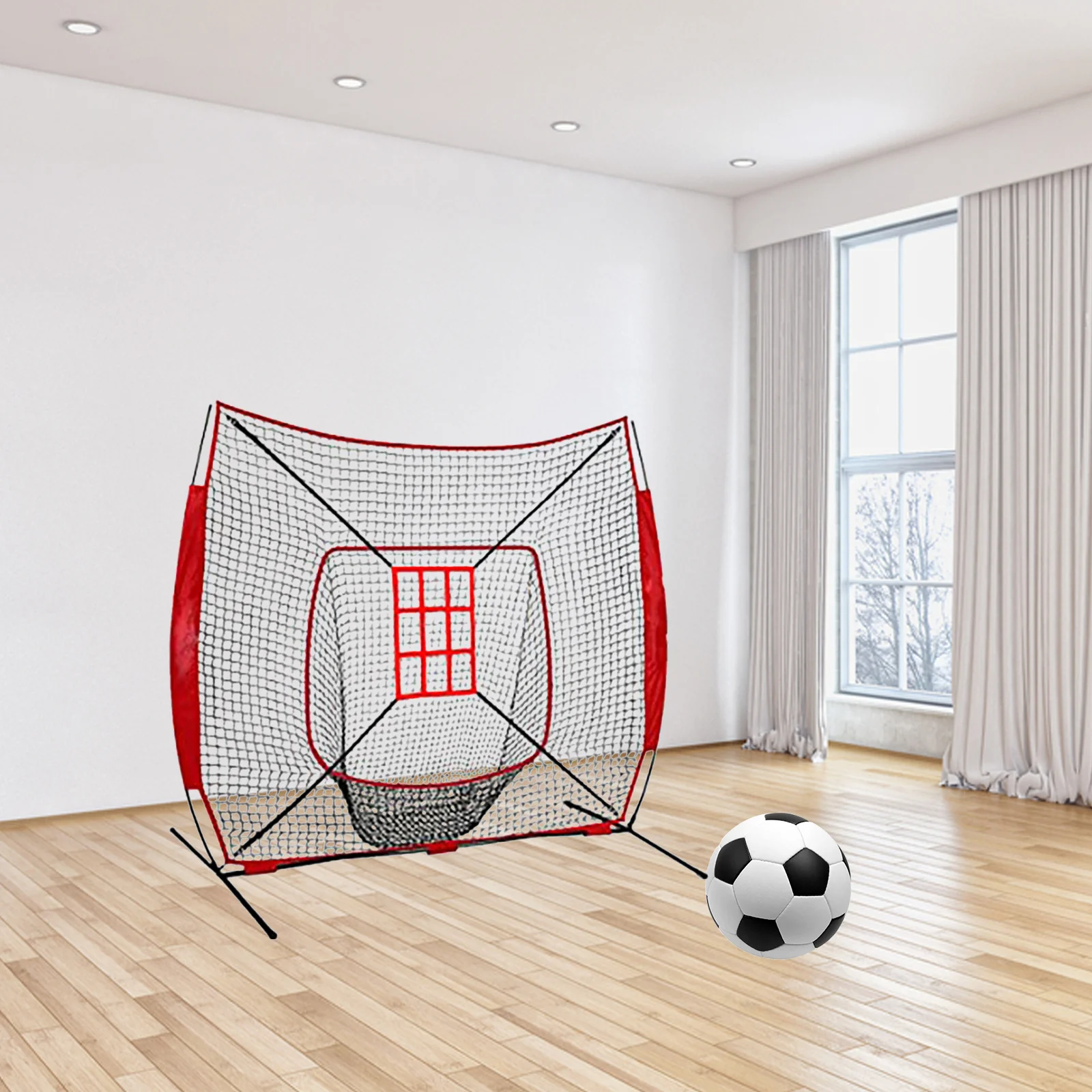 

Football Training Net Lightweight Nylon Indoor Outdoor Practice Net For Home Backyard Soccer Target Accuracy Control Equipment