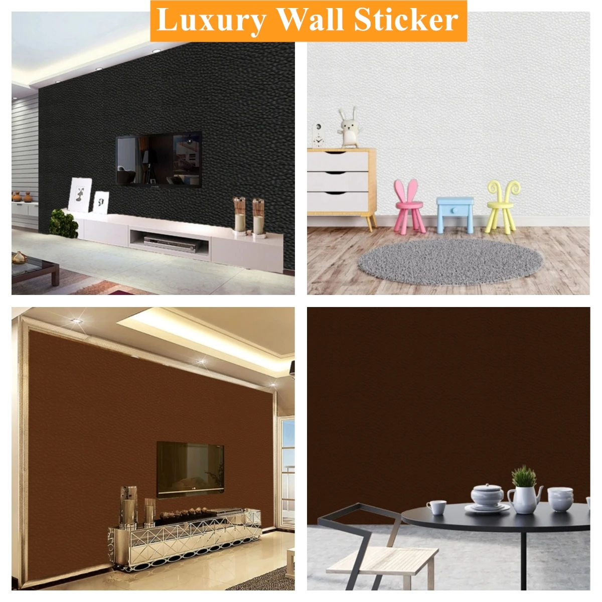 Large Self-Adhesive DIY PU Leather Repair Sticker Removable Fix Sticker for Wall Renew  Decal Door Table Desk Decoration