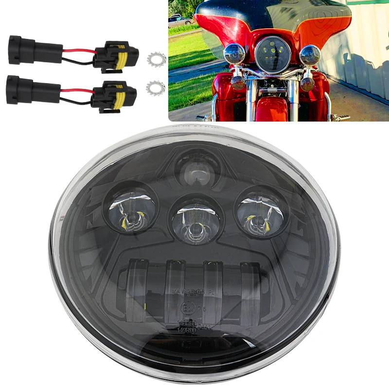 Motorcycle LED Headlamp Front Headlight Low High Beam For Harley V-Rod VRSC VRSCF VRSCR 2002-2017