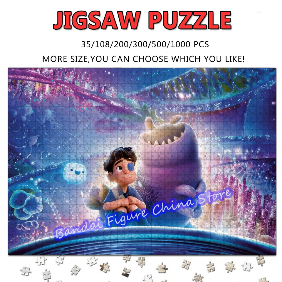 

Собранные пазлы своими руками, мультфильм Диснея, фильм Elio, 108/200/300/500/1000 шт., пазлы с принтом, развивающие распаковывающие игрушки