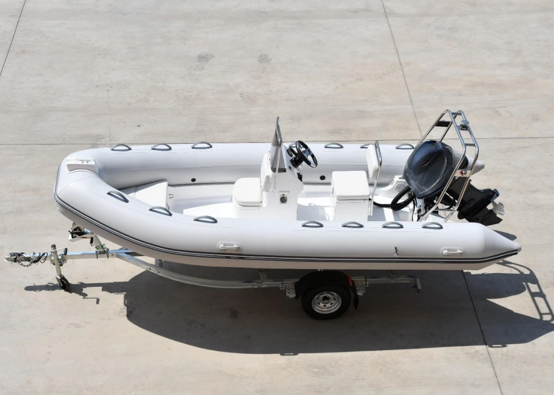 High Durability Customizable Inflatable Boat with Motor Fiberglass Hull Boat Pro Grade Small Yacht for Fishing & Water Sports