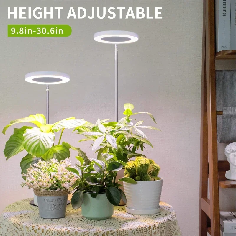 Indoor Household LED Adjustable Three-color Plant Growth Light, Timed Retractable Full-spectrum Flower Timed Plant Fill Light