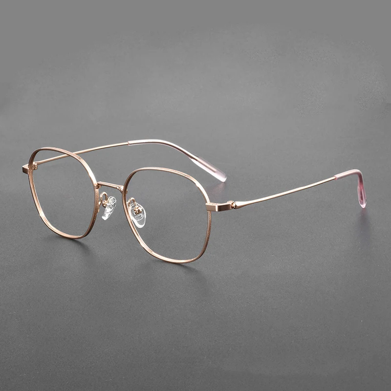 

Квадратная геометрическая оправа для очков, титановая ретро художественная металлическая тонкая оправа, очки, универсальный изысканный стиль, мужские и женские новые