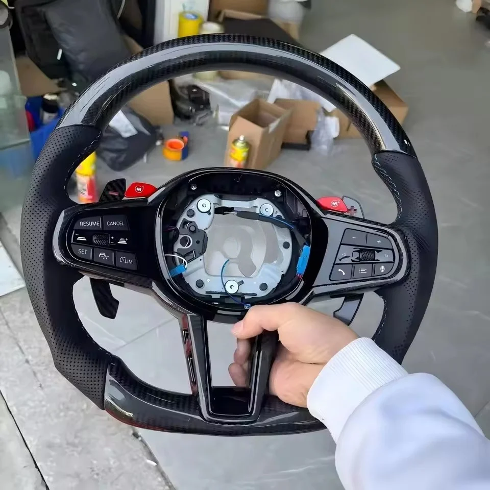 

Customized Carbon Fiber Leather Car Steering Wheel For BMW G01 G02 G05 G06 G09 G11 G12 G15 G20 G22 G28 G29 G30 Steering Wheel