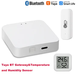 Tuya Bluetooth Gateway Hub or Bluetooth Temperature&Humidity Sensor with APP Remote Control Thermometer Hygrometer Sensor Home