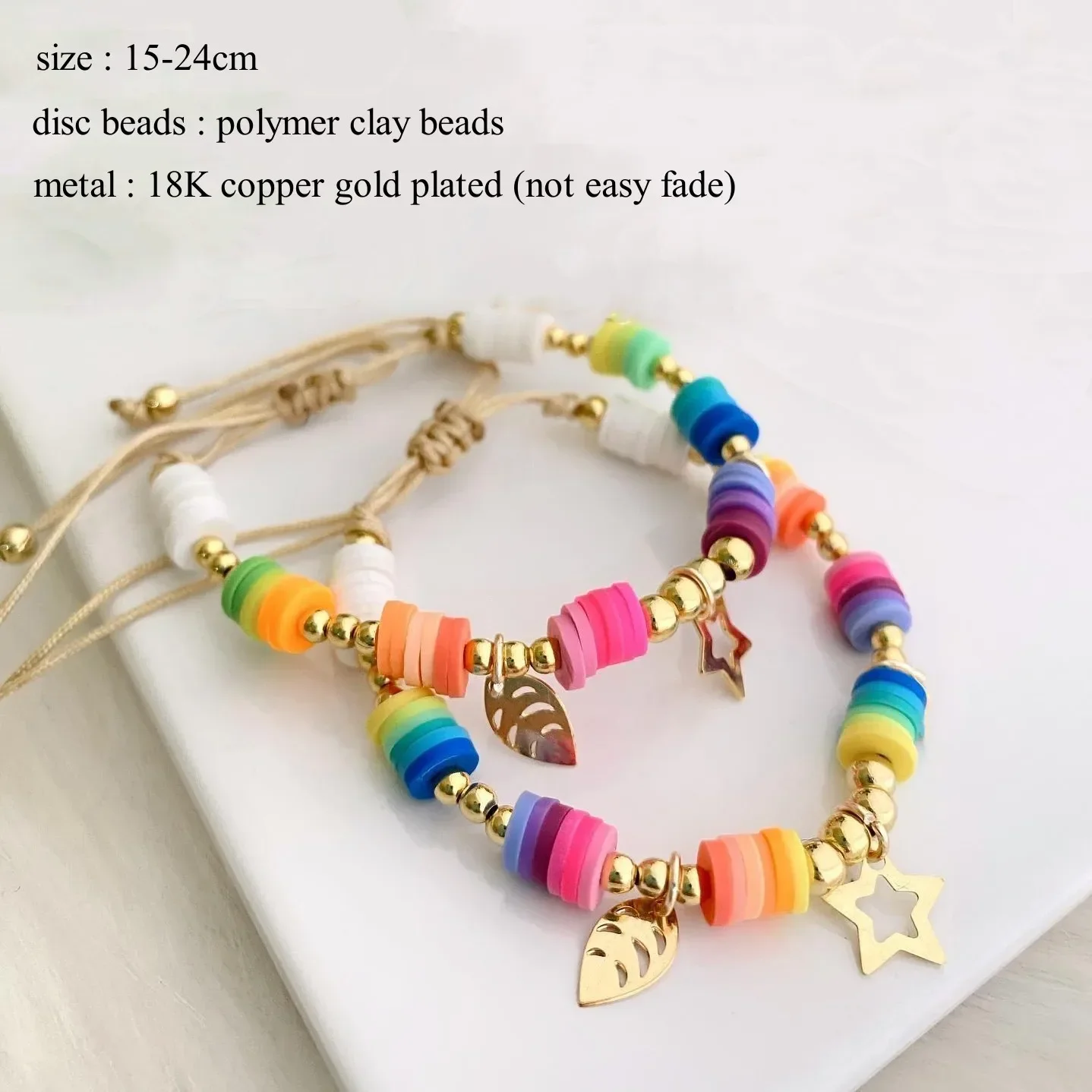 أساور KKBEAD-بوهو للنساء ، ورقة ، سحر النجوم ، حبات هيشي الملونة ، مجوهرات للفتاة والصديق