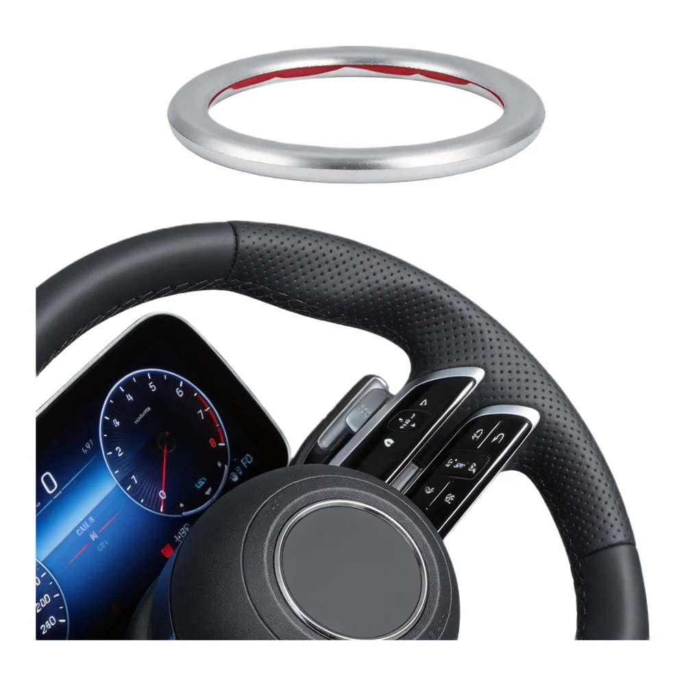 Car Interior Trim Color Silver Ignition Key Trim Car Accessory Sleek Design Enhanced Protection Keyhole Protection For Mercedes