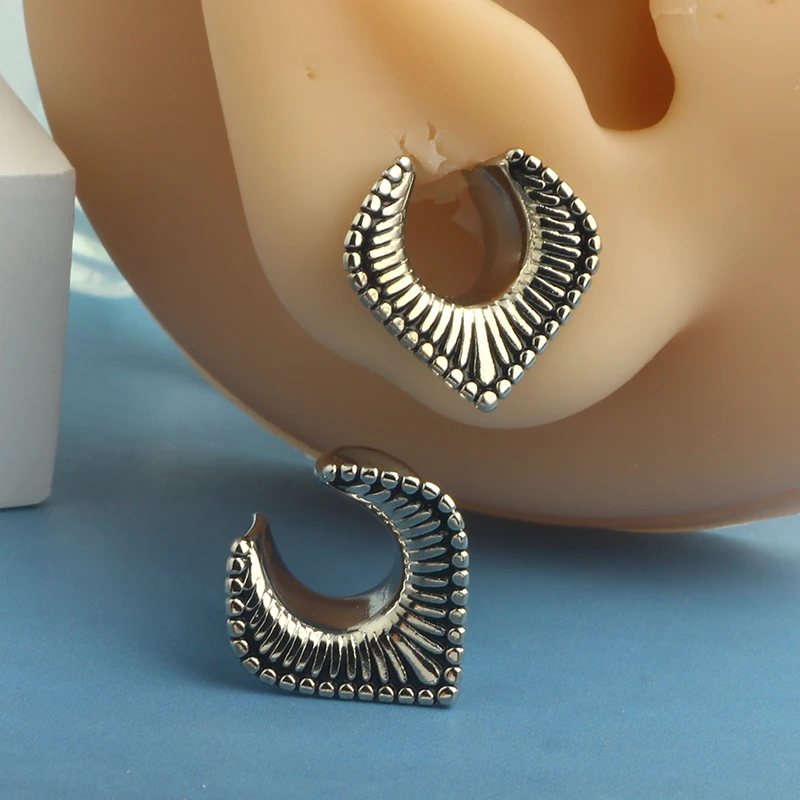 Imagem -05 - Túneis de Orelha Espiral Sela Plugs Hipoalergênico Brincos Maca Expansor Body Piercing 616 mm Grosso