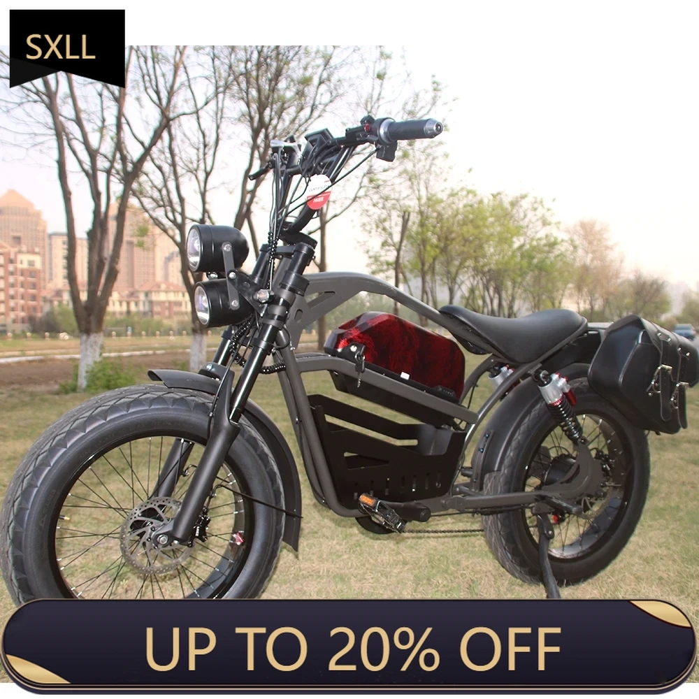 

SXLL Adult City Ready Stock High Speed Fat Tires with Sensors Fatbike 1500 Watts Lithium Battery Ebike