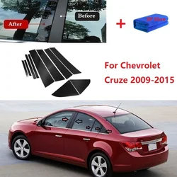 10PCS Polished Pillar Posts Fit For Chevrolet Cruze 2009-2015 Window Trim Cover BC Column Sticker