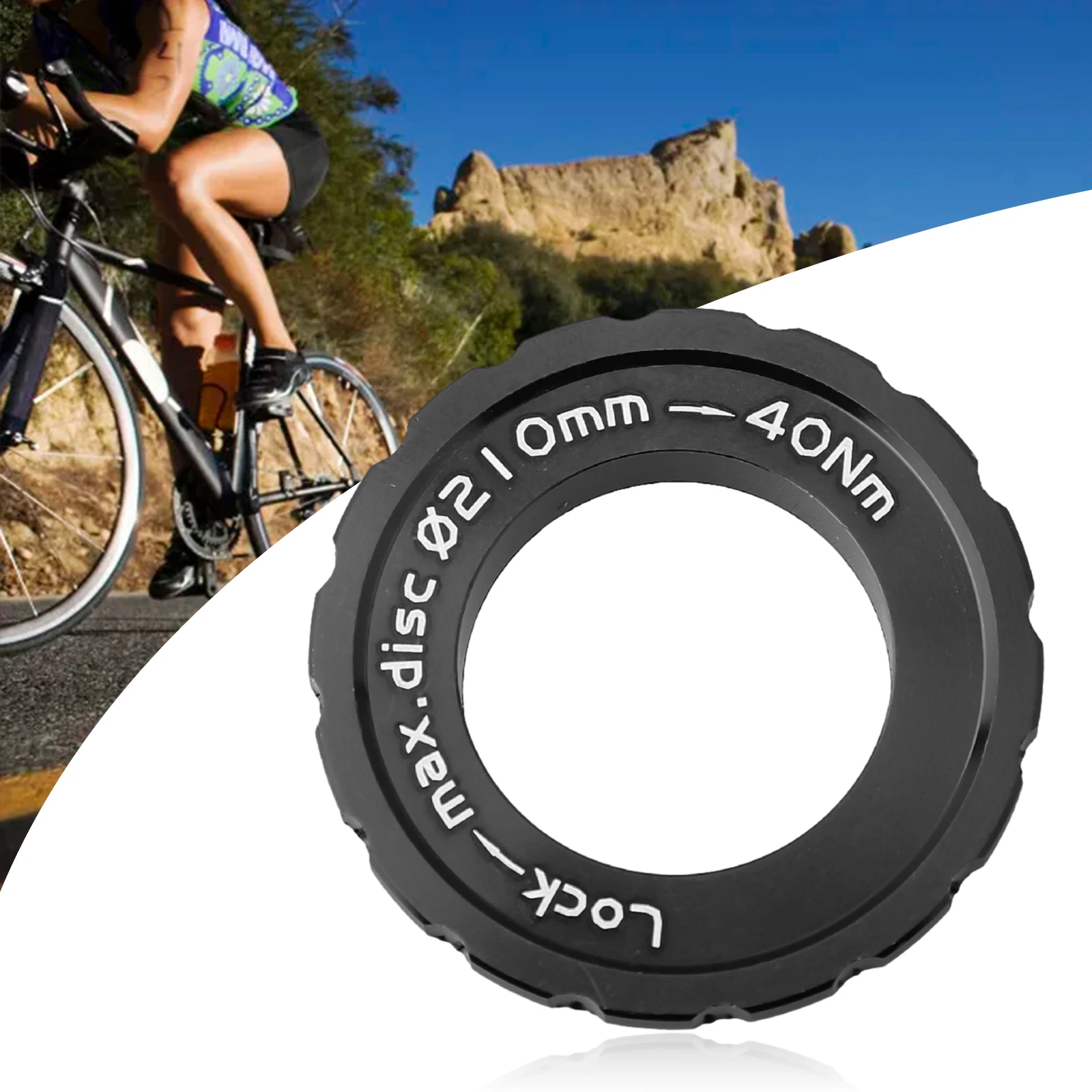 

Bicycle Centerlock Disc Brake Lockring For-Shimano 9/12/15mm Axle Center Lock Disc Lock Cover Bike Quick Release Hub