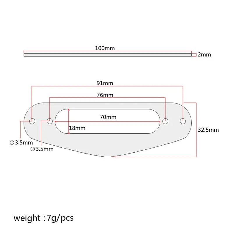 1 Pc Pickup Frame Single Coil Prime Durable Flat Pickup Frame Mounting Ring Humbucker Frame For Guitar Bass Musical Instrument