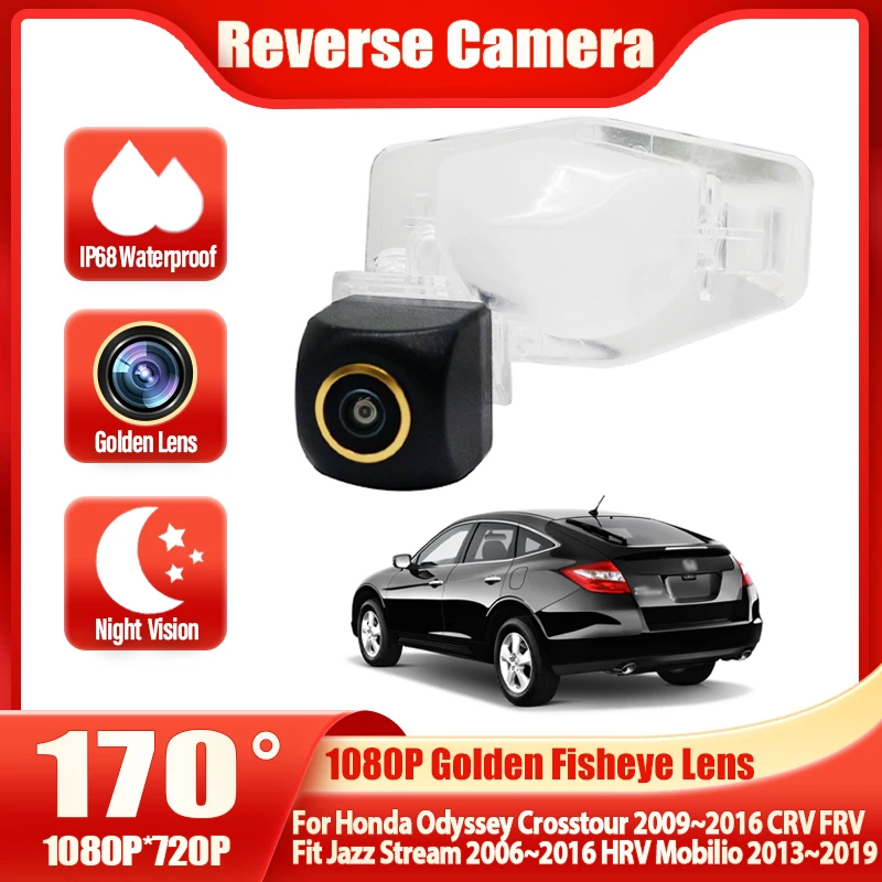 For Honda Odyssey Crosstour 2009~2016 CRV FRV Fit Jazz Stream 2006~2016 HRV Mobilio 2013~2019 HD Rear View Camera Parking Camera