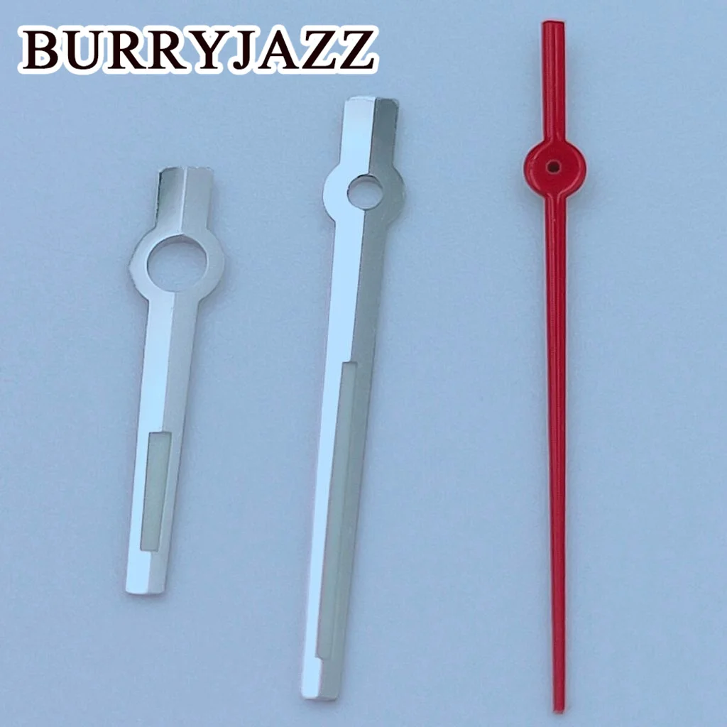 BURRYJAZZ NH35 NH36 NH38 7S26 7S36 4R35 4R36 tangan arloji perak biru perak merah emas mawar emas tangan bercahaya hijau