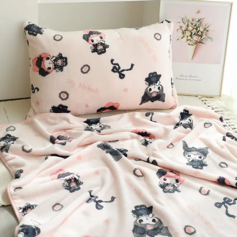 

Sanrio Series Plush Blanket Kuromi My Melody Plush Blanket Soft And Comfortable Air Conditioning Blanket Gifts For Girls