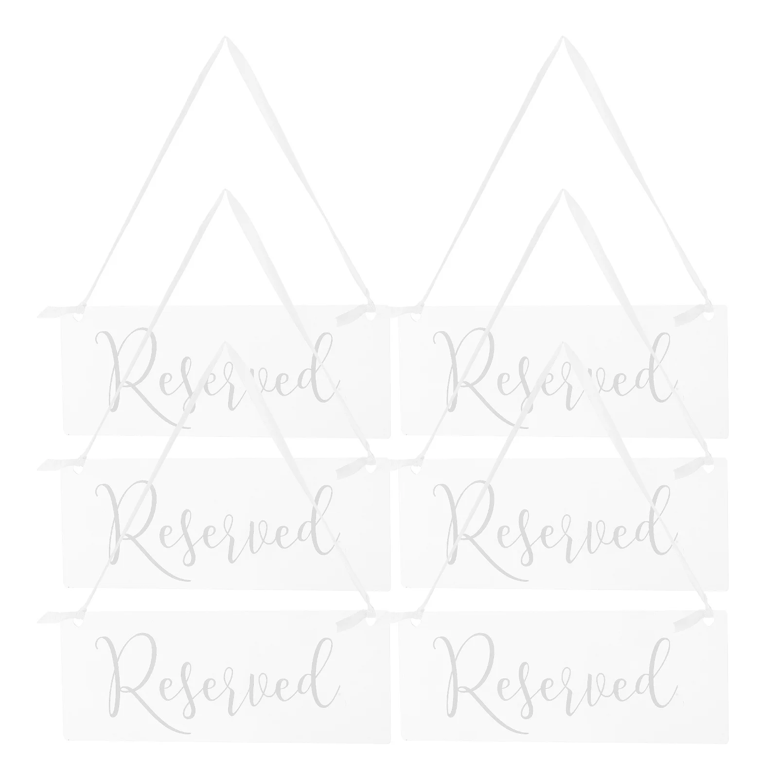 

6Pcs Transparent Acrylic Reserved Wedding Signs Easy Install Remove Party Decor Table Reserved Sign Acrylic Tags