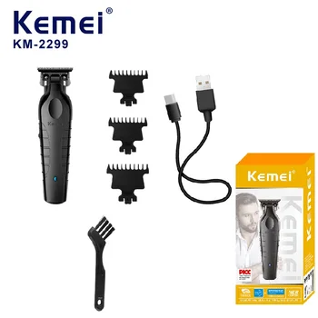 Kemei 남성용 무선 헤어 클리퍼, USB 충전식 전기 헤어 클리퍼, km032 트리머, 전기 헤어 커팅 머신 KM-2299