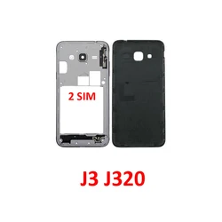 Phone Housing Chassis Case For Samsung J3 2016 J320 J320F J320H J320FN New Middle Frame Bezel With Back Cover Panel