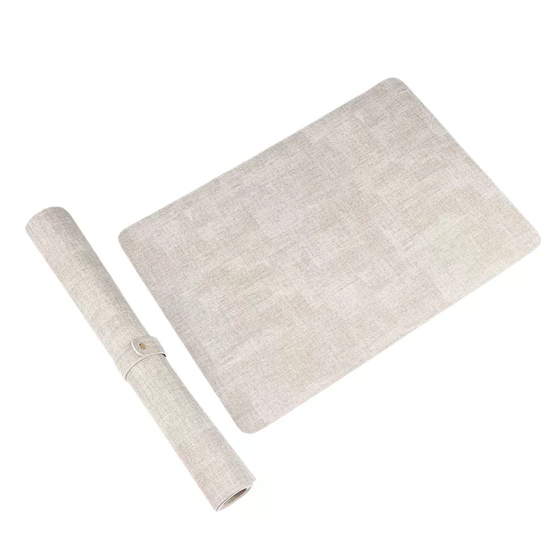 Nail Art Table Mat Soft Foldable Manicure Hand Rest Pad Waterproof Scratch Easy-Clean Office Desk Mat Portable Leather Pads