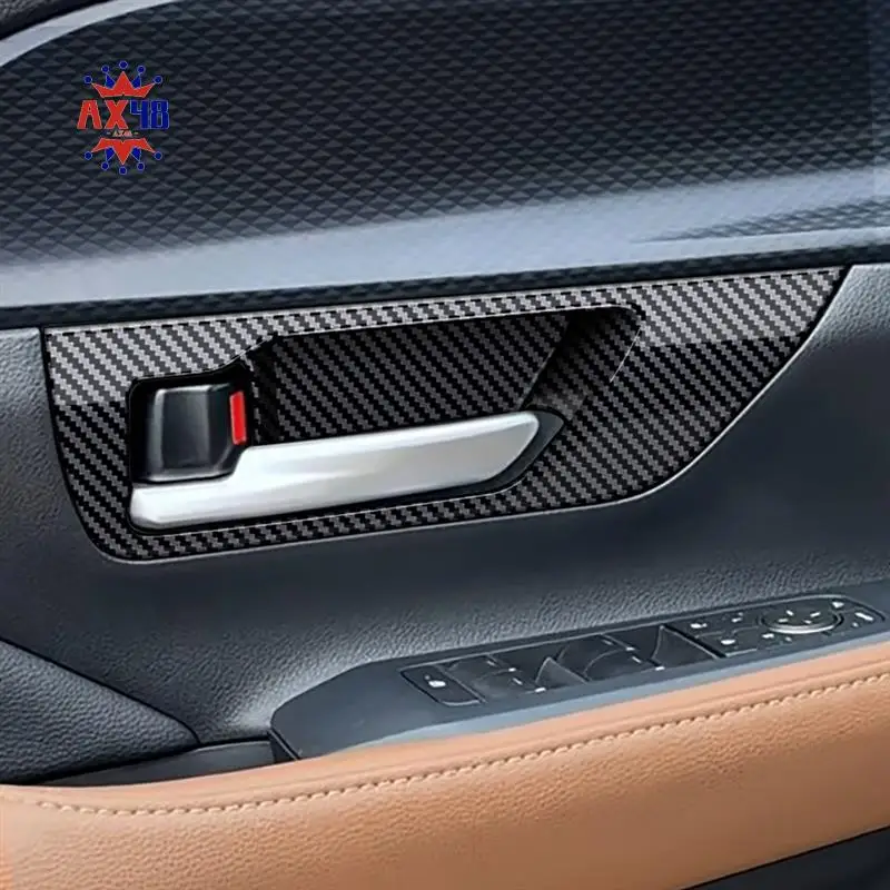 

AX48-Car Inner Pull Handle Trim Frame Sticker Door Bowl Panel Cover Carbon Fiber Trim For Toyota Grand Highlander 2024