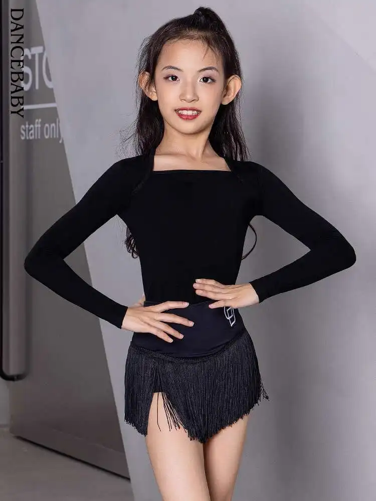 

girl's Latin Dance Competition Uniform Advanced Performance Practice Set Competition Regulations Latin dance dress