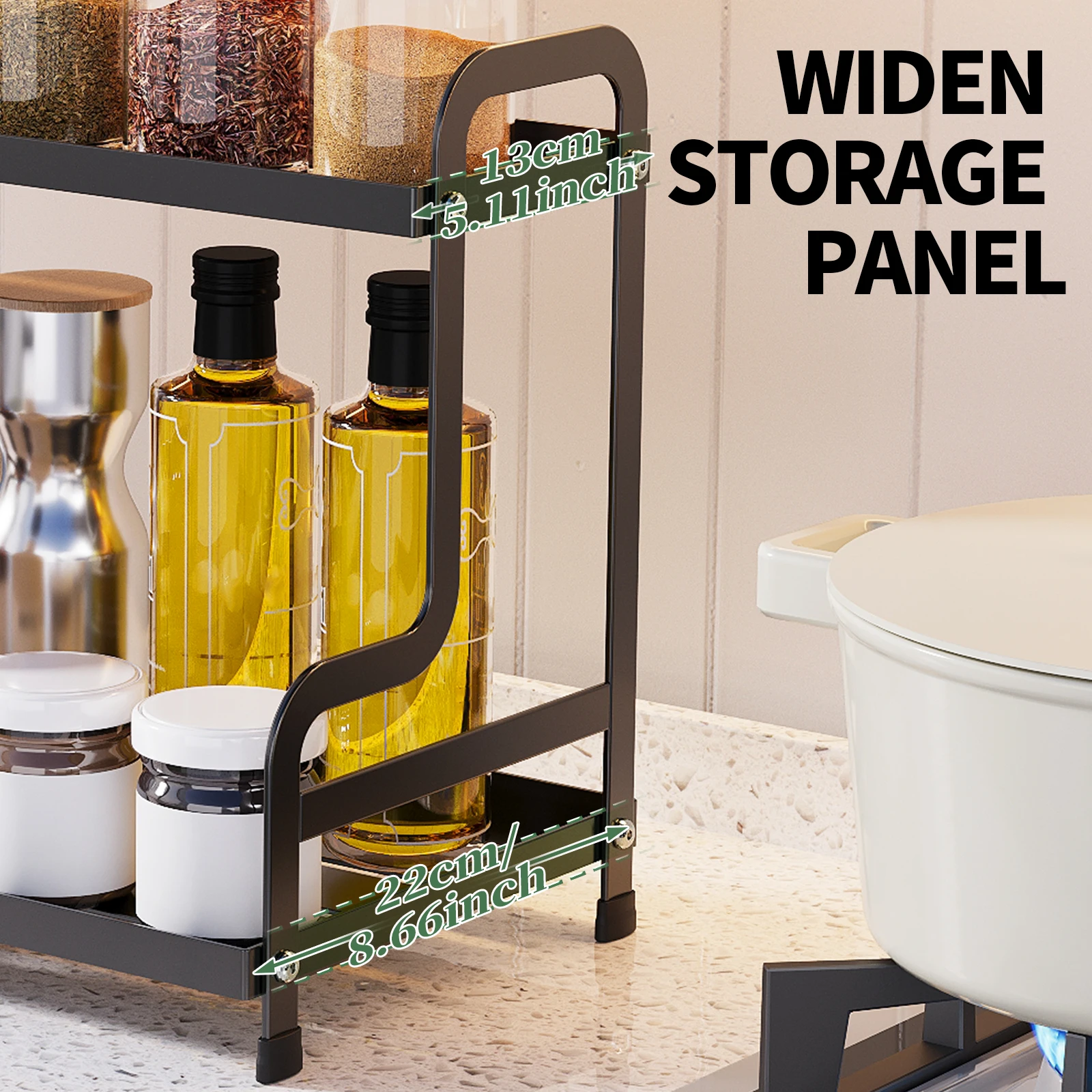 رف تخزين متعدد الوظائف على شكل حرف H من الحديد المسطح