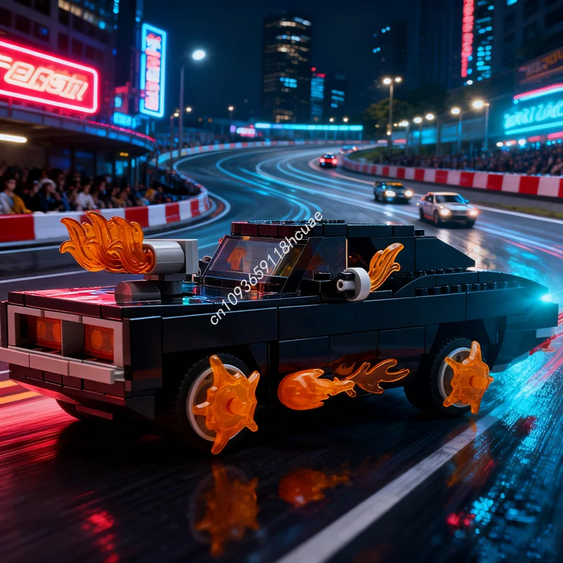 

329 шт. MOC Ghost Rider, две упаковки, модель города, строительные блоки, сборка, сделай сам, креативный рождественский подарок, идея, игрушка, образование