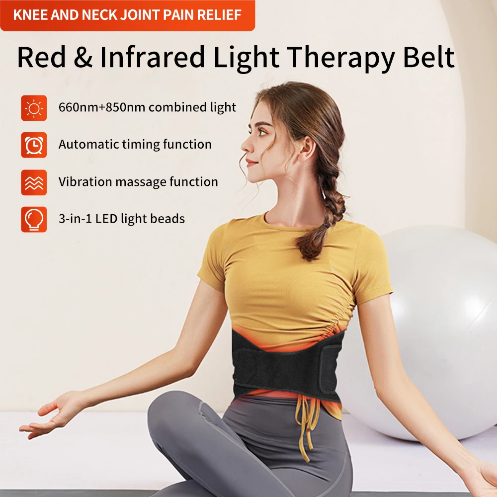 

120 LEDs Red ＆Infrared Light Therapy Belt 850nm 660nm Beauty Devices Therapy Wrap Light Body Wraps Waist Accelerated Metabolites