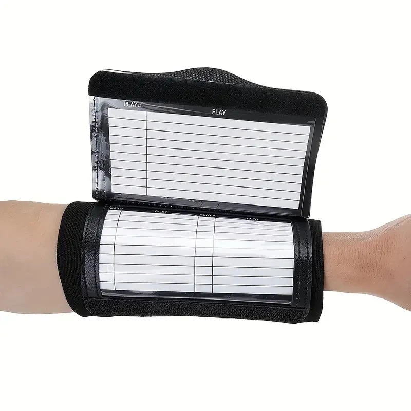 Football Wrist Coach Quarterback Play Wristbands - Pro Football Armband Playbook for Flag Football and Tackle Football