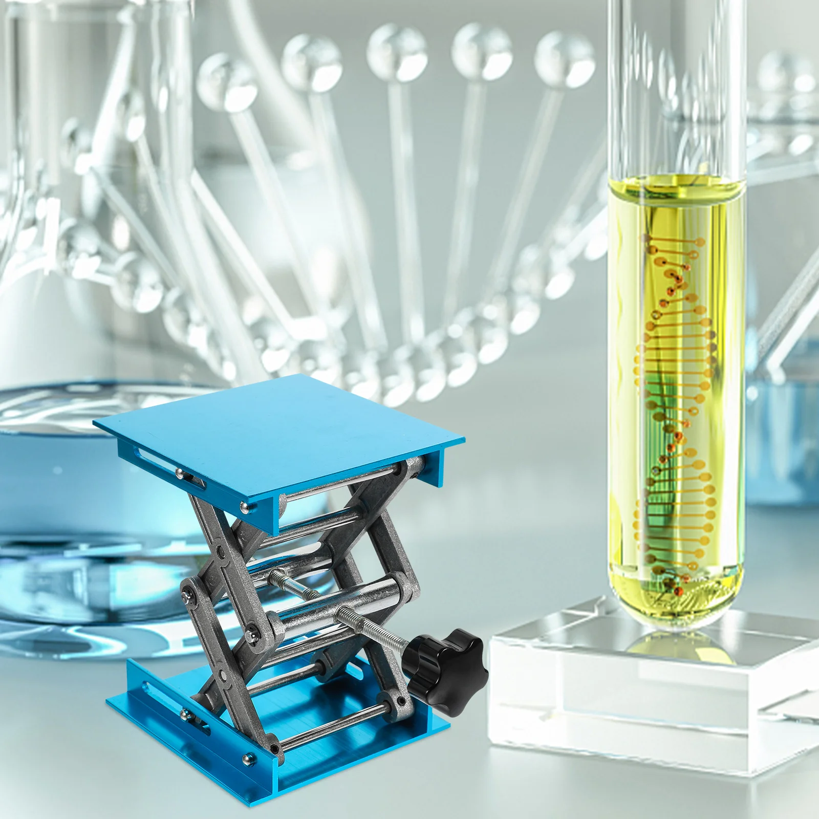 1pc Stainless Steel Laboratory Scissor Jack Adjustable Height Instrument Lift Anti Oil Corrosion Acid Physical Chemical