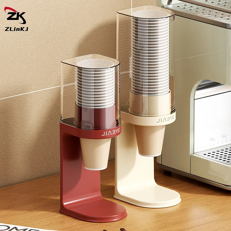 (ZYDD01) 1Pc Wall-mounted Plastic Water Dispenser Paper Cup Holder Disposable Cup Container Paper Cup Frame Home Organizer view 5