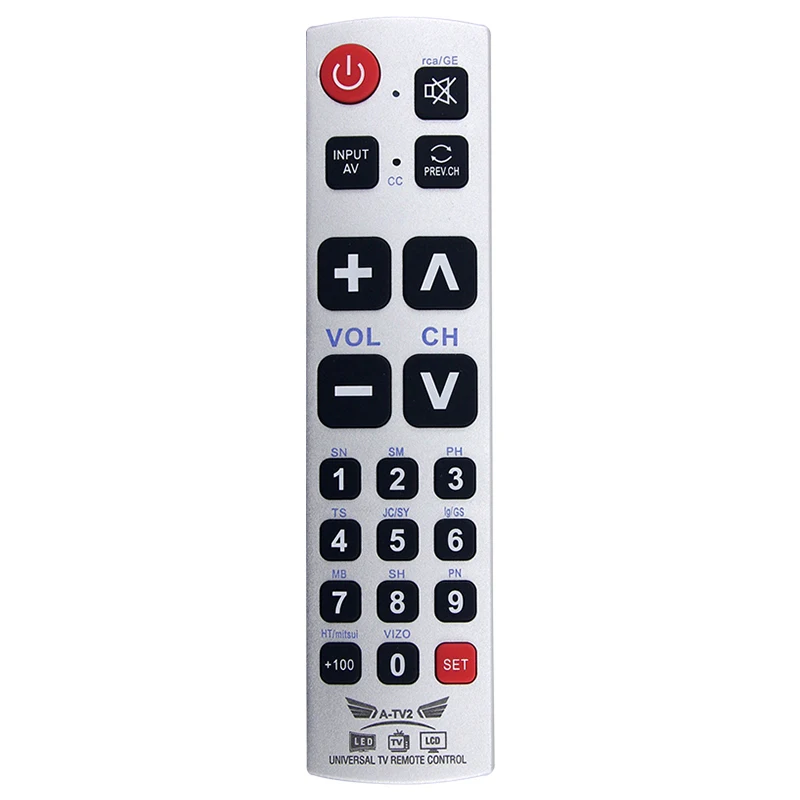 Control remoto universal compatible con la mayoría de las marcas de televisores Vizio/Sharp/Zenith/Panasonic/Philips/RCA, pieza de repuesto A-TV2